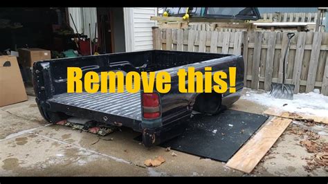 large metal truck box removal|remove truck bed by yourself.